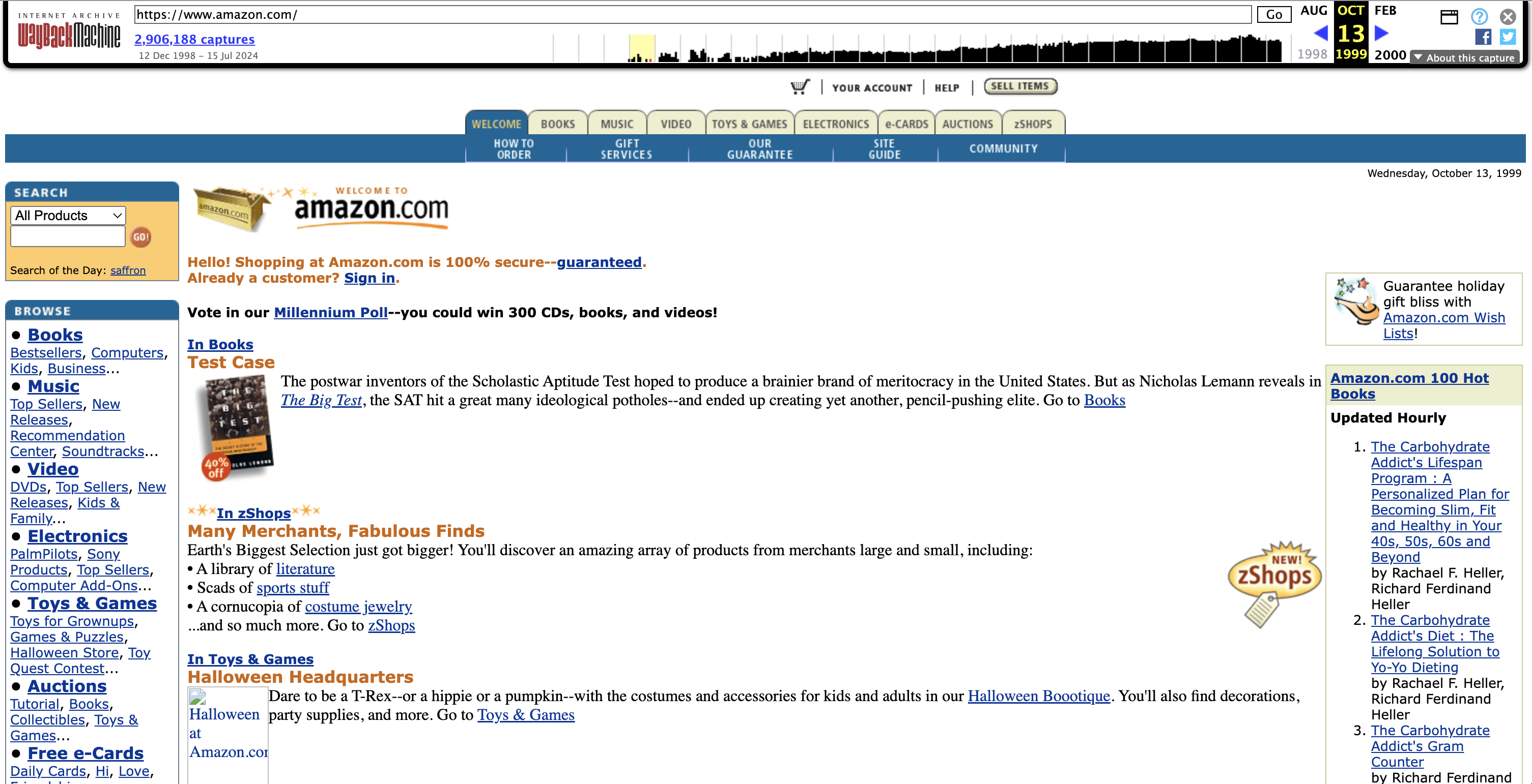 amazon.com in 1999